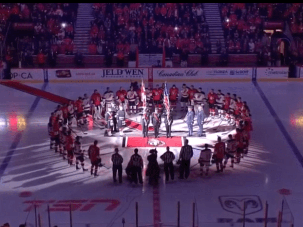 Senators pregame after Ottawa tragedy