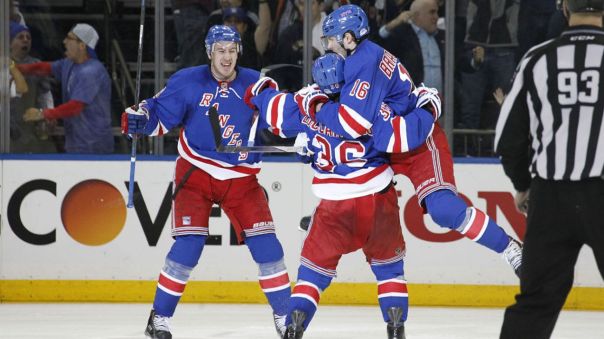 derick brassard goal celebration 4-18