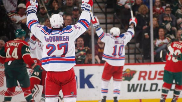 JT Miller and McDonagh goal celebration 4-2