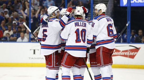 rangers celebrate a goal 5-26