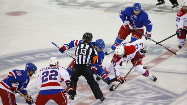 Rangers vs capitals Game 2 faceoff 5-2