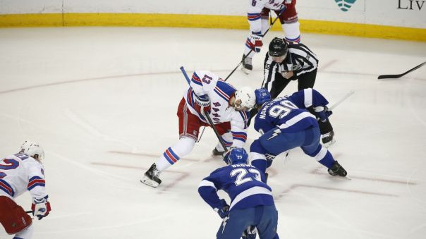 rangers vs lightning Game 6 faceoff 5-26