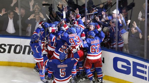 Rangers celebrate Game 7 win 5-13