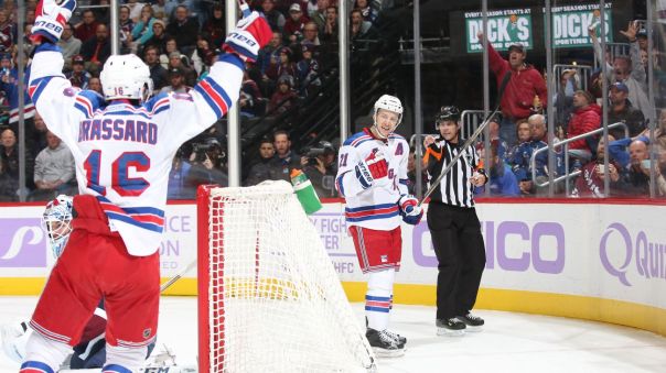 derek stepan goal celebration 11-6