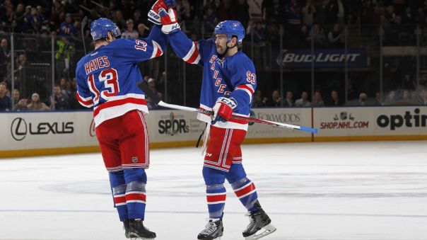 keith yandle and kevin hayes hi five 11-23