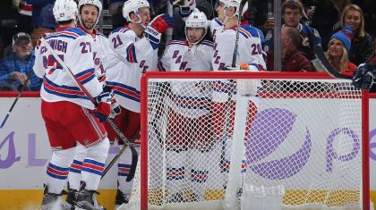 Rangers celebrate a goal 11-6