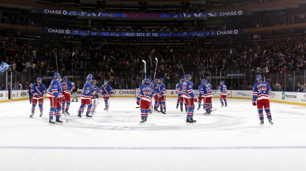 rangers salute the crowd 12-15