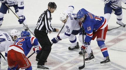rangers vs lightning faceoff 12-1