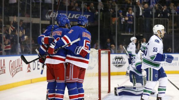 Rangers celebrate a goal 1-19