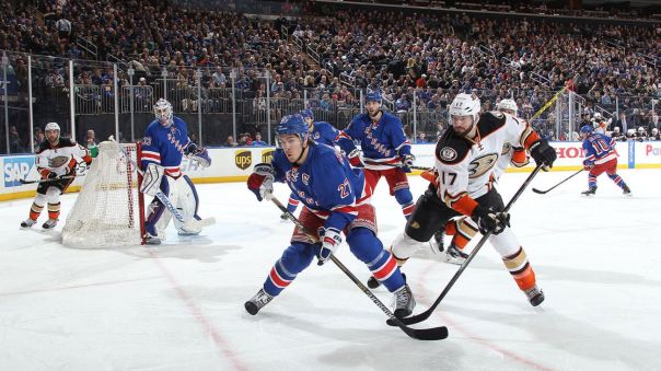 rangers vs ducks 3-22
