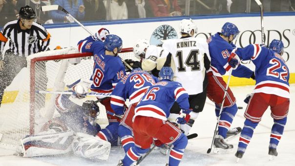 rangers vs penguins game 1 netfront scramble 4-16