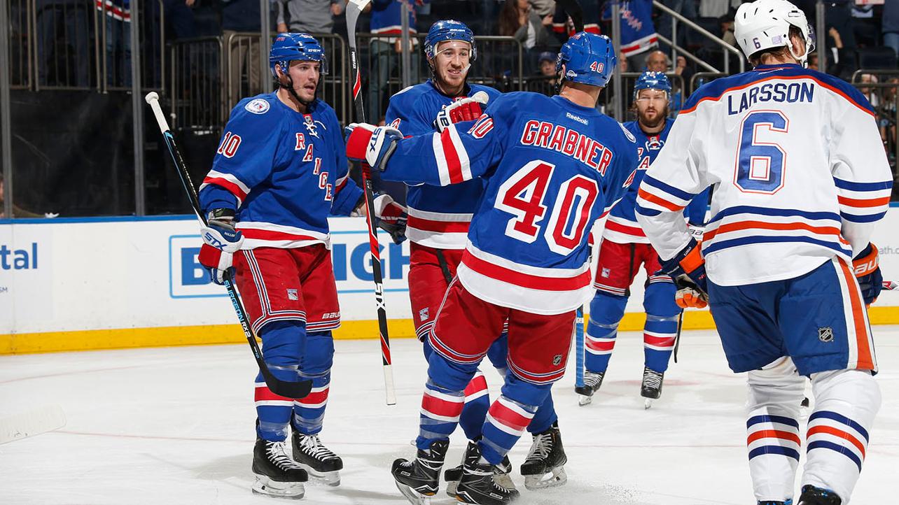 Rangers come back late for win over the Oilers; Hayes with another ...